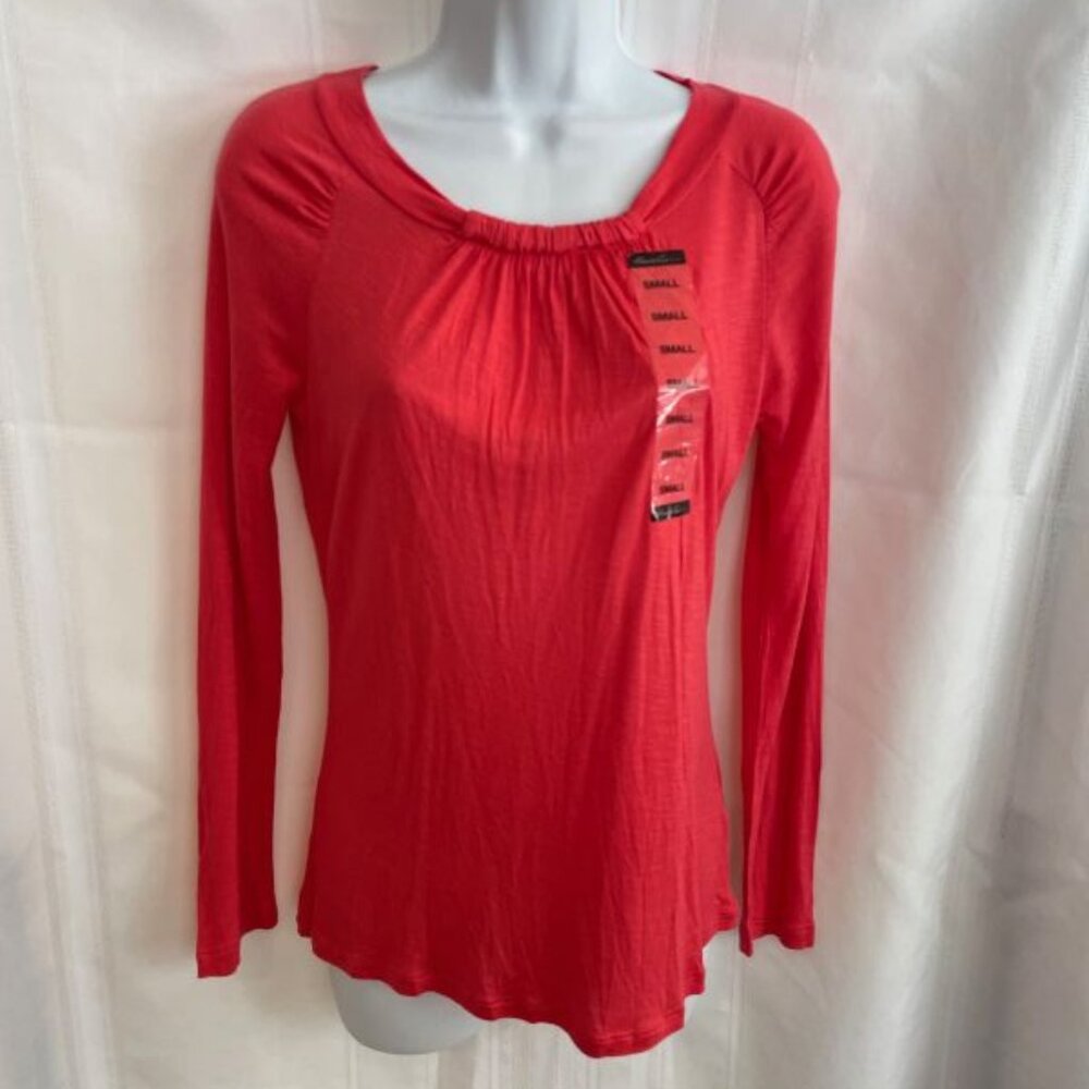 Kenneth Cole New York Paradise Red LS Light & Airy LS Top Size Small NWT